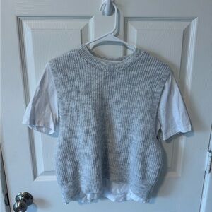 Zara Gray Knit Sweater Top
